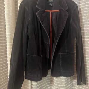 American Eagle Outfitters Black Corduroy Blazer
